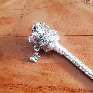 Pandora Butterfly Clasp Snake Chain Bracelet